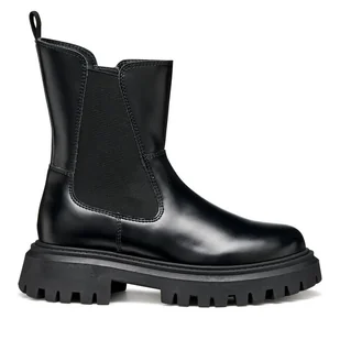 Trapery Geox J Maquinnens J56M6D 0CNNH C9999 S Czarny - Buty dla dziewczynek - miniaturka - grafika 1