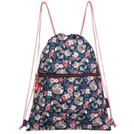 Torby podróżne - Worek SEMI LINE J4682 Kwiatki Zwierzątka Niebiesko-czerwony - miniaturka - grafika 1