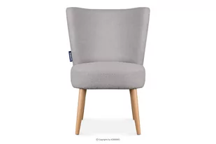 Fotel na wysokich nogach w tkaninie baranek jasny szary APPA Konsimo - Taborety i hokery - miniaturka - grafika 1