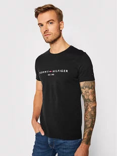 Tommy Hilfiger T-Shirt Core Logo Tee MW0MW11465 Czarny Regular Fit - Koszulki męskie - miniaturka - grafika 1