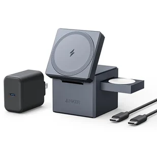 Ładowarka 3-in-1 Cube MagSafe szara - Ładowarki do telefonów - miniaturka - grafika 1