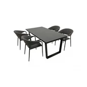 Meble ogrodowe - Livorno Melia Likatex - zestaw wypoczynkowy aluminiowy 4+1 - miniaturka - grafika 1