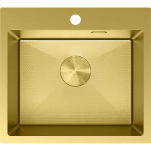 Mexen Solix zlewozmywak stalowy 1-komorowy 500 x 450 mm, złoty HC - 6402501000-55HC - Zlewozmywaki - miniaturka - grafika 1