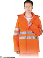 Odzież robocza - R.E.I.S. LH-FLUER-J - odzież ochronna, kurtka przeciwdeszczowa z pasami odblaskowymi - pomarańczowy L - miniaturka - grafika 1