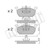 Klocki hamulcowe - Klocki hamulcowe - komplet METELLI 22-1214-0 - miniaturka - grafika 1