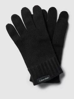 Rękawiczki - Rękawiczki z detalem z logo model ‘CLASSIC’ - grafika 1