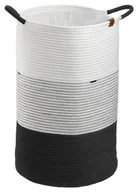 Kosze na bieliznę - Kosz na pranie - szary - biały - czarny - wys. 57 cm - tkanina - miniaturka - grafika 1