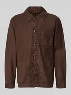 Kurtki męskie - Kurtka koszulowa o kroju regular fit z mieszanki lnu - miniaturka - grafika 1