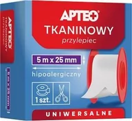 Apteczki i materiały opatrunkowe - Przylepiec Apteo, tkaninowy, biały, 5m x 2,5cm, 1 sztuka - miniaturka - grafika 1