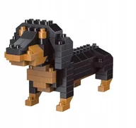 Klocki - Klocki z Psem Jamnik Słodki Piesek Pies z Klocków Kreatywny Prezent - miniaturka - grafika 1