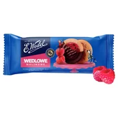 Ciastka - Wedel MALINOWE BISZKOPTY Z GALARETKĄ OWOCOWĄ OBLANE CZEKOLADĄ 147G - miniaturka - grafika 1