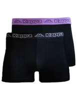Majtki męskie - Kappa Boxers 2-Pack Black/Dewberry 891185 XXL - miniaturka - grafika 1