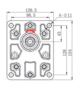 Pompa hydrauliczna zębata prawa PRESKO 10 cm3/obr. 15l Grupa 2 - Akcesoria do hydrauliki siłowej - miniaturka - grafika 4