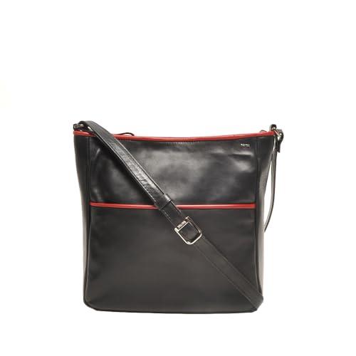 Berba Soft, Torba Unisex dla dorosłych, Black-Red, Czarna sieć