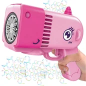 Bańki mydlane - PISTOLET DO BANIEK MYDLANYCH APARAT BLU PŁYN MASZYNKA GENERUJĄCA FRU BĄBELKI - miniaturka - grafika 1