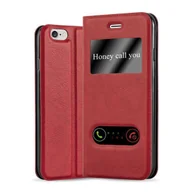 Etui i futerały do telefonów - Etui ochronne Cadorabo do Apple iPhone 6 PLUS / 6S PLUS w kolorze czerwonym etui na telefon komórkowy etui na książkę - miniaturka - grafika 1