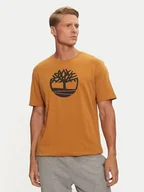 Koszulki męskie - Timberland T-Shirt TB0A2C2R Brązowy Regular Fit - miniaturka - grafika 1