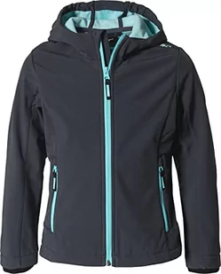 CMP, Kid Gjacket Fix Hood, Girl, Titanio-Acqua, 140 - Kurtki i płaszcze dla dziewczynek - miniaturka - grafika 1