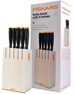 Fiskars Functional Form Zestaw noży kuchennych w bloku (5 elementów) 1014209 - Noże kuchenne - miniaturka - grafika 3