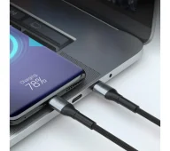 Kable USB - 3mk Hyper Cable N-SERIES USB-C do USB-C 1m 20V/5 A 100W Czarny - miniaturka - grafika 1