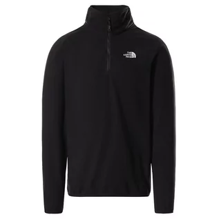 Bluzy sportowe męskie - Bluza The North Face Men's Glacier Quarter-Zip Fleece 0A5IHPJK31 - czarna - grafika 1