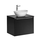 Szafki łazienkowe - Szafka Łazienkowa Wisząca z Umywalką 82-60-B-2S Santa FE Black Comad Czarna Orchidea, Czarny - miniaturka - grafika 1