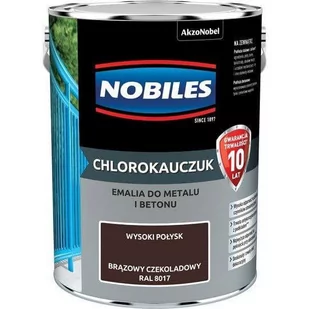 Akzo Nobel Farba do betonu i metalu chlorokauczuk ral 8017 5L NOBILES 759596 - Farby do metalu - miniaturka - grafika 1