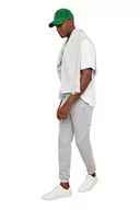 Spodenki męskie - Trendyol Męskie spodnie dresowe Szary Męski Regular fit Kombinezon sportowy, Szary, XL - miniaturka - grafika 1