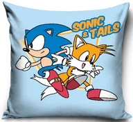 Poszewki na poduszki - Poszewka dla dziecka 40x40 jeżyk SONIC Szybki jak błyskawica niebieski - miniaturka - grafika 1