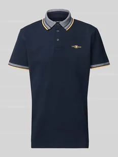 Koszulka polo o kroju regular fit z paskami w kontrastowym kolorze - Koszulki męskie - miniaturka - grafika 1