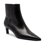 Botki damskie - Calvin Klein Skórzane botki na szpilce - miniaturka - grafika 1