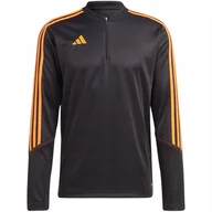 Bluzy męskie - Bluza męska adidas Tiro 23 Club Training Top czarno-pomarańczowa HZ0182 S - miniaturka - grafika 1