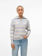 Swetry damskie - Vero Moda Sweter "Saba" w kolorze szarym - miniaturka - grafika 1