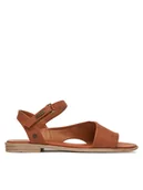 Sandały damskie - Mustang Sandały 1388-807 Brązowy - miniaturka - grafika 1