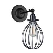 Lampy ścienne - Italux Kinkiet Lesto 1 x 60 W E27 black MBM-2676/1 BK - miniaturka - grafika 1