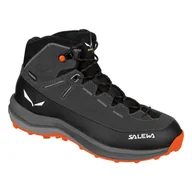 Buty dla chłopców - SALEWA MTN Trainer 2 Mid PTX K, Botki, Onyx/Alloy, 35 EU, Onyx Alloy, 35 EU - miniaturka - grafika 1