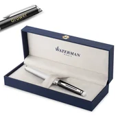 Zestawy piśmiennicze - Pióro wieczne Waterman HÉMISPHÈRE COLOR-BLOCK BLACK-WHITE z grawerem - miniaturka - grafika 1