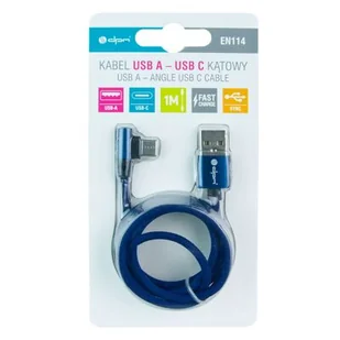 Przewód USB 2.0 typu A - C kątowy niebieski, 1 m - Kable USB - miniaturka - grafika 1