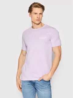 Koszulki męskie - Benetton United Colors Of T-Shirt 3I1XU100A Fioletowy Regular Fit - grafika 1