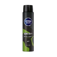 Dezodoranty i antyperspiranty męskie - Nivea Dezodorant DEEP BLACK CARBON AMAZONIA spray męski 250ml - miniaturka - grafika 1