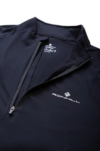 RONHILL bluza biegowa męska CORE THERMAL 1/2 ZIP TEE black/ bright white - Bluzy sportowe męskie - miniaturka - grafika 5