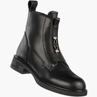 Botki damskie - Botki Damskie Skórzane Buty Na Zimę Ocieplane Klasyczne Czarne Cambell 24-60309BK Czarny 39 - miniaturka - grafika 1