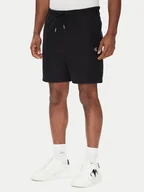 Spodenki męskie - Calvin Klein Jeans Szorty sportowe Premium Terry LV04RC280G Czarny Regular Fit - miniaturka - grafika 1