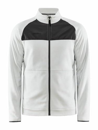 Craft ADV EXPLORE FLEECE MIDLAYER kurtka polarowa męska 3XL | Ash/Granit | szczotkowany polar | z otworem na kciuk | kieszenie zapinane na zamek błyskawiczny | Quick Dry kurtka męska | kurtka polarowa