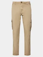 Spodnie męskie - Blend Spodnie materiałowe 20716450 Beżowy Slim Fit - miniaturka - grafika 1