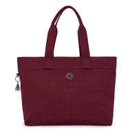 Torebki damskie - Kipling Elevated Jacquard Colissa Up Shopper Bag 50 cm Komora na laptopa czerwony - miniaturka - grafika 1
