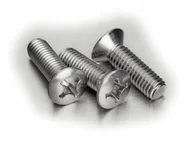 Śruby i nakrętki - M6x20 ŚRUBA STOŻKOWA KRZYŻAK łeb soczewkowy NIERDZEWNA A2 966(10) - miniaturka - grafika 1