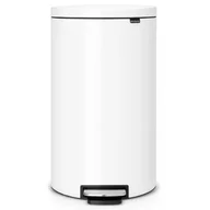 Kosze na śmieci - Brabantia Kosz pedałowy FlatBack+ 30L Biały 485206 - miniaturka - grafika 1