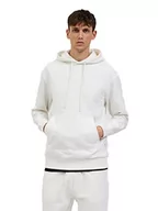 Bluzy męskie - SELECTED HOMME Męska bluza z kapturem SLHRELAXJACKMAN Hood Sweat S NOOS, Egret, XL, Egret, XL - miniaturka - grafika 1