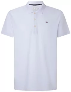 Pepe Jeans Męska koszulka polo Jimmy, Biały (biały), XS - Koszulki męskie - miniaturka - grafika 1